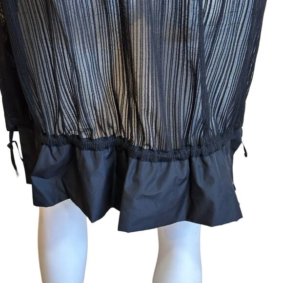 Naya Black Mesh Waistcoat Large Button Lagenlook Avant Garde Vest Sz2=M NWT $365 - Picture 8 of 16